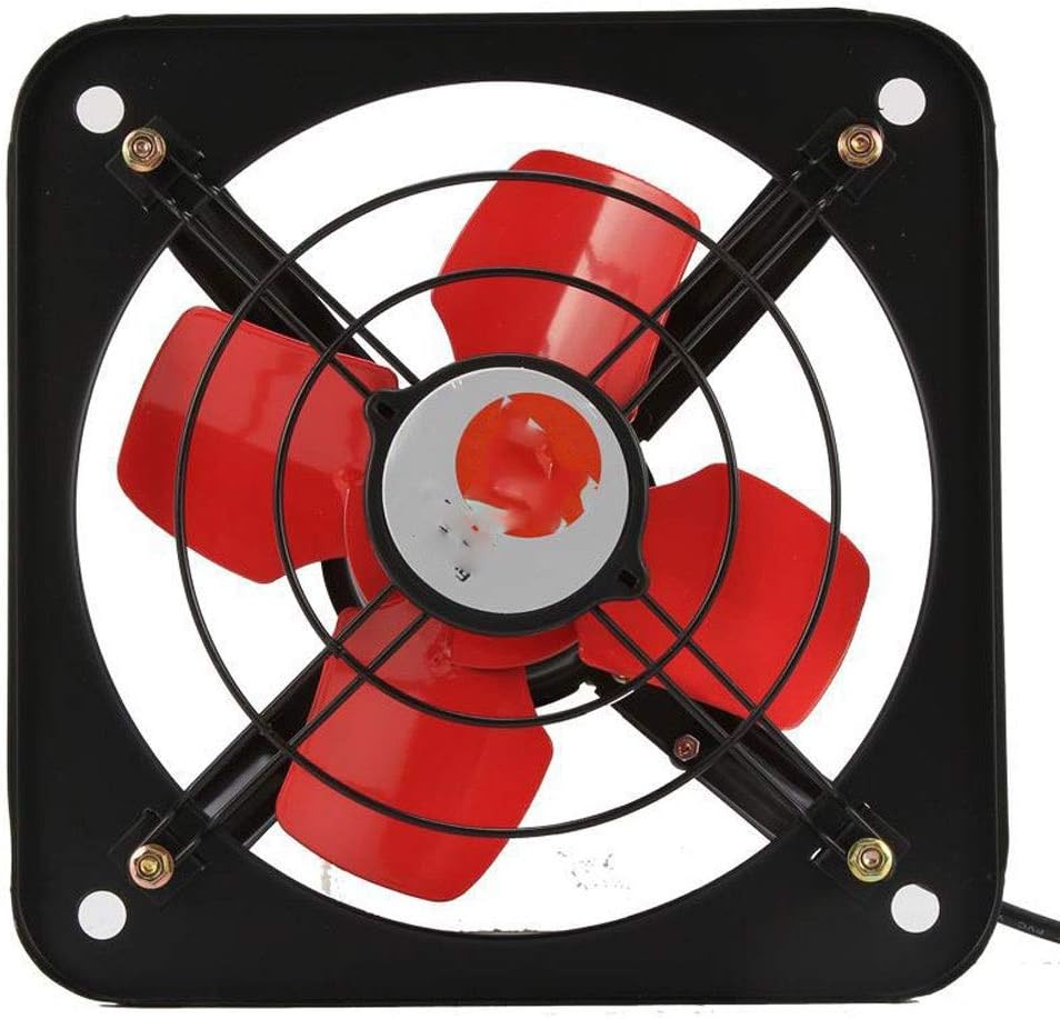 8/10 inch Powerful Industrial Ventilation Extractor Metal Axial Exhaust Commercial Air Blower Fan for Kitchen Bedroom (Size : 25 * 25)