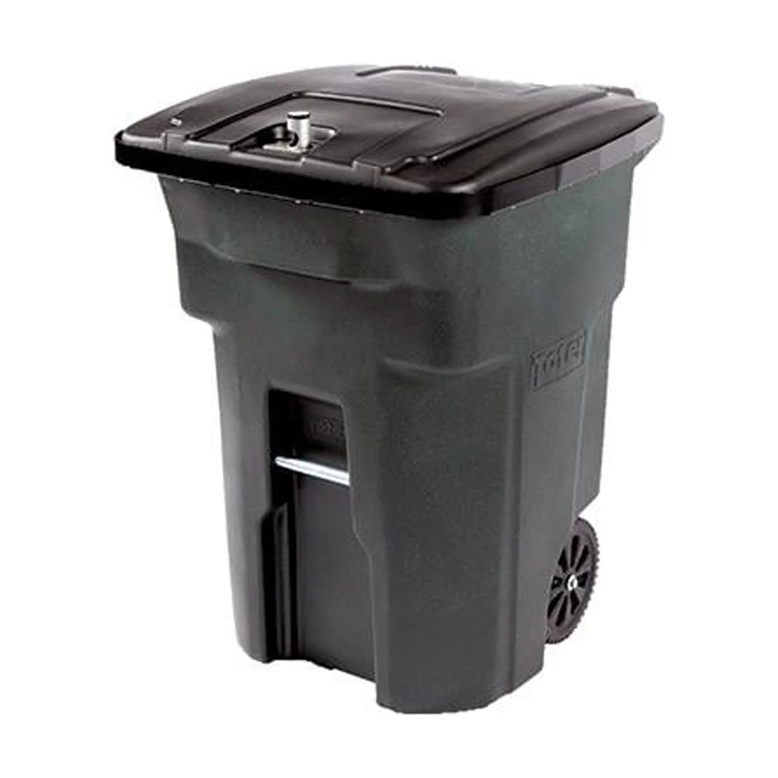 Toter 96 Gal. Black Bear Tight Trash Can with Wheels and Lid Lock