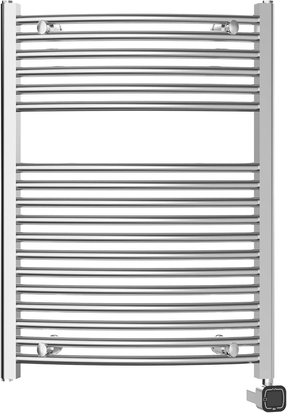 HEATGENE Smart Towel Warmer with Timer and Temperature Control, Large Smart Liquid Filled Towel Rails, Plug-in/Hardwired Towel Rack Heater Compatible with Alexa and Google Home, Chrome