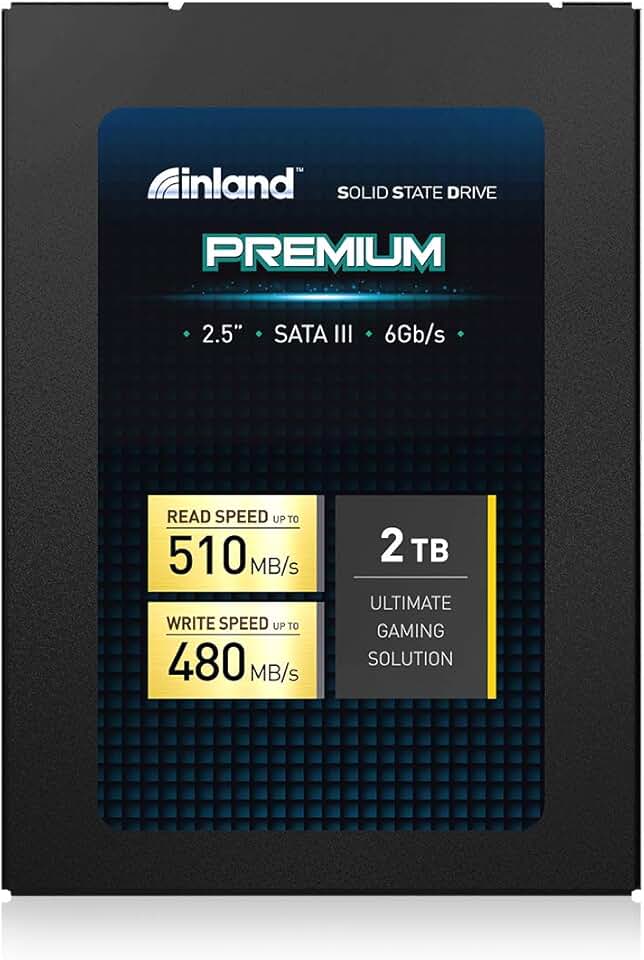 INLAND Premium 2TB SSD SATA III 6GB/s 2.5 Inch 7mm 3D NAND Internal Solid State Drive (2TB)