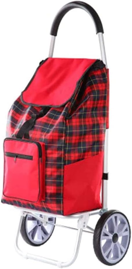 Women Buy Food Shopping Cart Storage Bag Large Capacity Portable Cart Shopping Bag Folding Luggage Tug Organizer On Wheels Bags