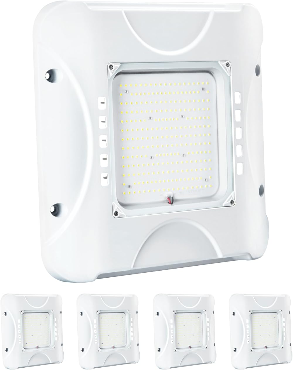 Parmida (4 Pack) LED Canopy Light, 150W, Dimmable, 100-277VAC, IP65 Waterproof, ETL-Listed, Shop Light, 5700K, 16.5
