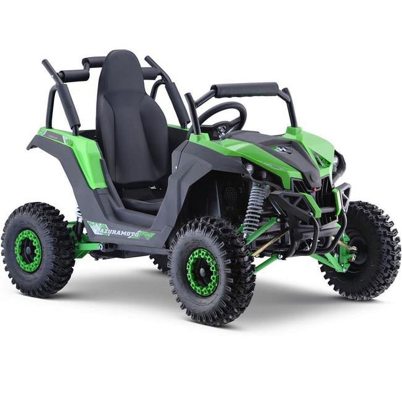 MotoTec MT-Raider-48v-1200w-Green 48V 1200W Electric UTV Kids Truck, Green