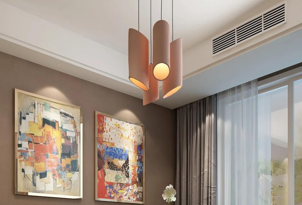 Ceramic Pendant Light, Home Decor Light, House Warming Gift, Clay Pendant Light, Kitchen Island Light, Wabi Sabi Cluster Lights (3 pcs), Brown