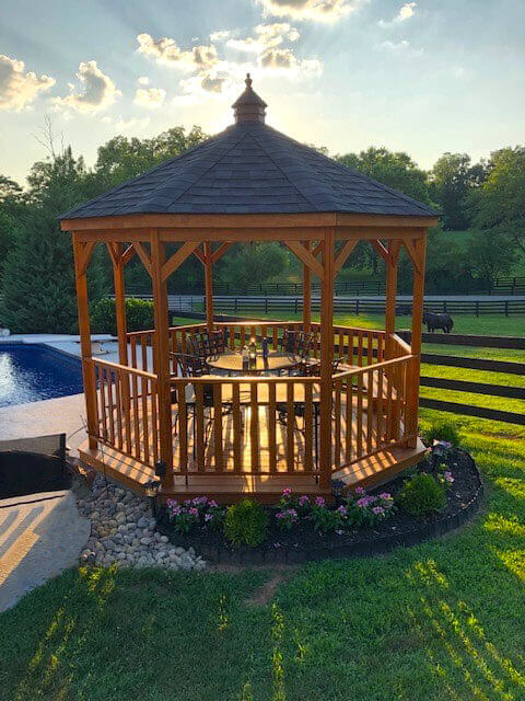 Amish Gazebos 8 Foot Wood Gazebo-In-A-Box