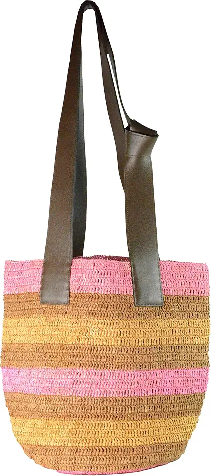 Sensi Studio, Stripes El Viajero Soft and Flexible Woven Straw Bag
