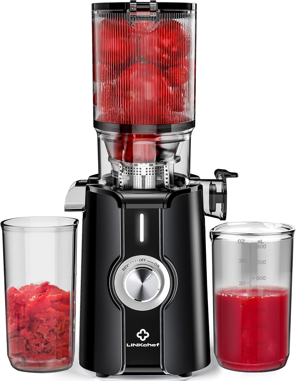Rush Clear Slow Masticating Juicer Machines, Cold Press Juicer with No-Prep 4.35