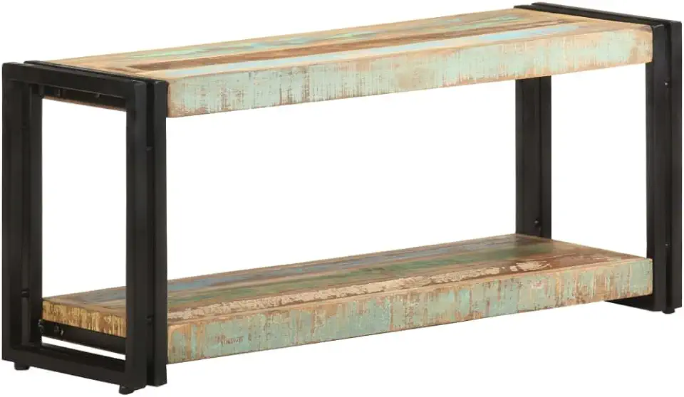 TV Cabinet,TV Table,Media Cabinet,Wooden TV Stand,TV Desk Storage Rack,Mid-Century Modern Entertainment Center,with a Shelf,35.4