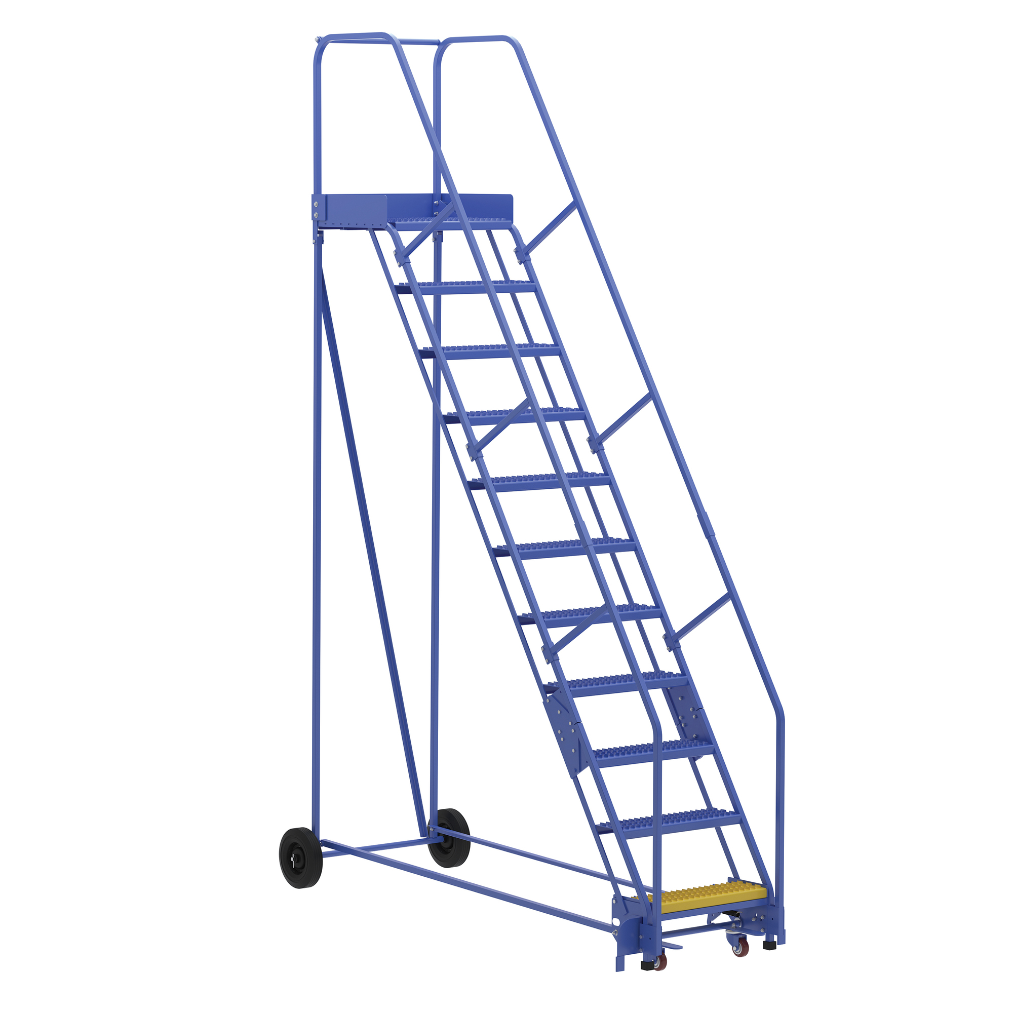 Vestil, 11 Step grip strut warehouse ladder, Overall Height 140 in, Steps 11 Material Steel, Model# LAD-11-21-G