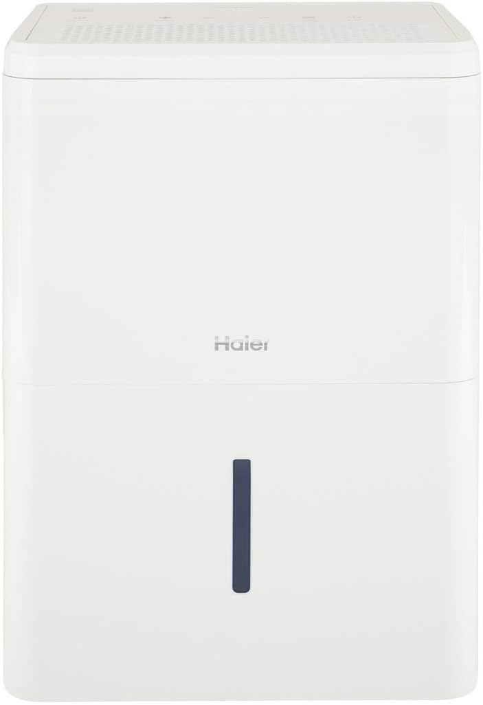 Haier 35 Pint Portable Dehumidifier, Perfect for Bedroom, Basement & Garage, For High Humidity or Very Damp Areas, Empty Bucket Alarm, Clean Filter Alert & LED Digital Controls, Energy Star, White