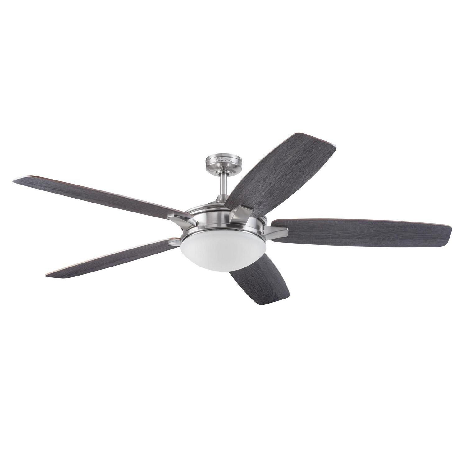 Harbor Breeze Oakham 70-in Brushed Nickel Indoor Ceiling Fan with Light and Remote (5-Blade)