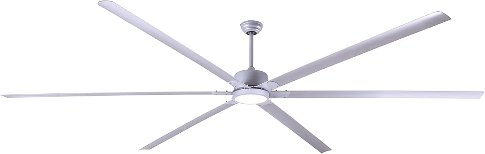 CP120PG Industrial Ceiling Fan, 120-Inch - Large Grey Fan, Robust Downrod Mount with Zinc Ball Hanger, Perfect for Spacious Areas & Commercial Use
