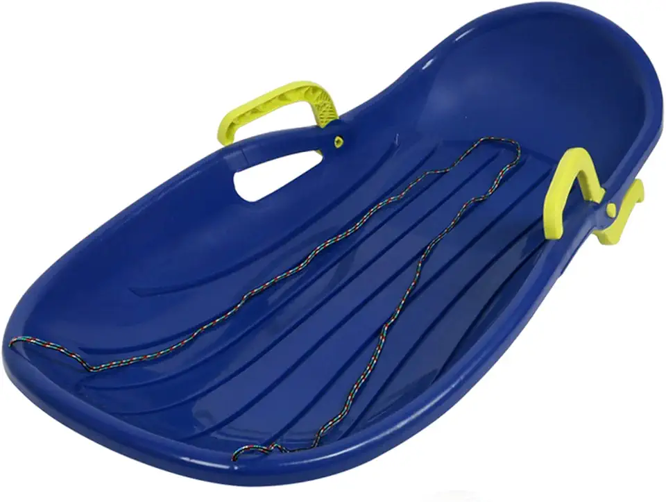 FACAI Thicken the ski double adult children grass board ski parent-child sandboard sledge sledge with brake, blue