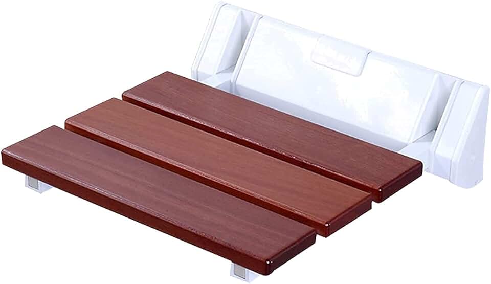 Bath Wall Mounted Shower Seat Folding Up Shower Chair Foldable Bathroom Bench Mobility Aid Stool for Home Sauna Room Use