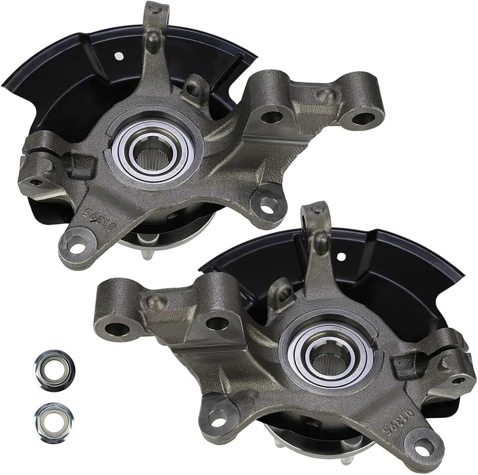 OCPTY Wheel Hub Bearing Steering Knuckle Assembly Pair Front Driver and Passenger Side 2 Pack 2007-2010 Fit for Ford Edge 3.5L LK055 LK056