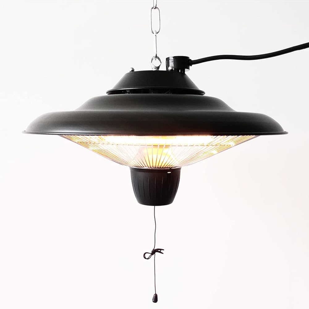 Hanging Space Heater, Electric Patio Heater, Waterproof Halogen Heating Lamp, Ceiling Mounted Outdoor Heater, 3 Seconds Rapid Heating