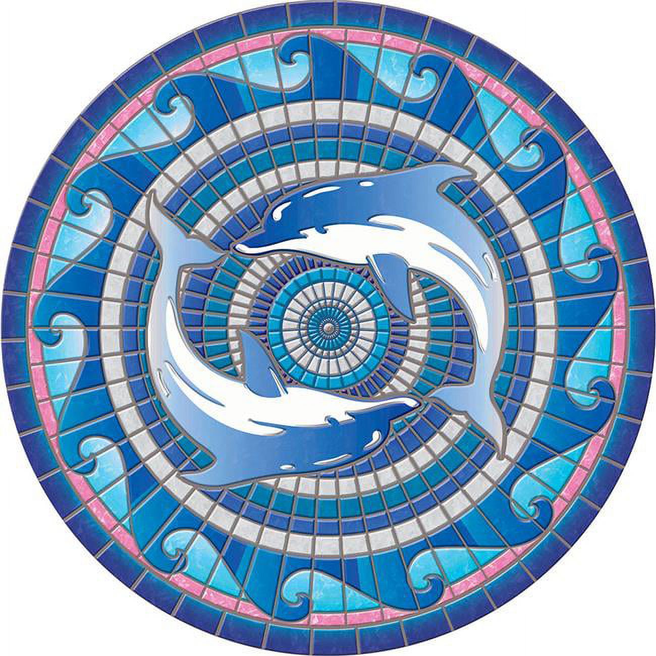 Swimming Dolphins Poolsaic  29 inches 67B00-00050