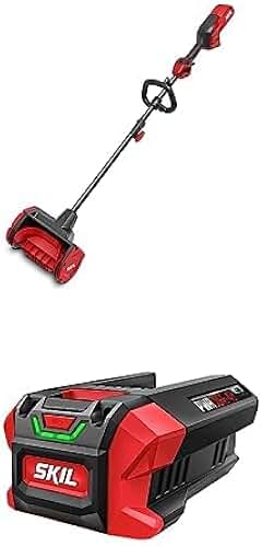 Bundle of SKIL PWR CORE 40™ 12 in. Snow Shovel Attachment, Tool Only-PSS1200C-00 + Skil PWRCore 40 4.0Ah Lithium Battery