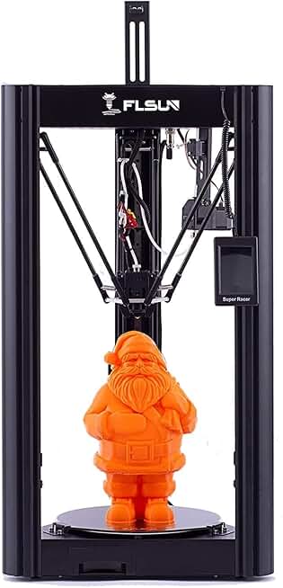 FLSUN Super Racer - 200 mm/s Fast 3D Printer, 2800 + mm/s², FDM Delta 3D Printer with self-Leveling Resume 1.75 PLA DIY 3D Printers Print Size Φ260 x 330 mm. (SR)