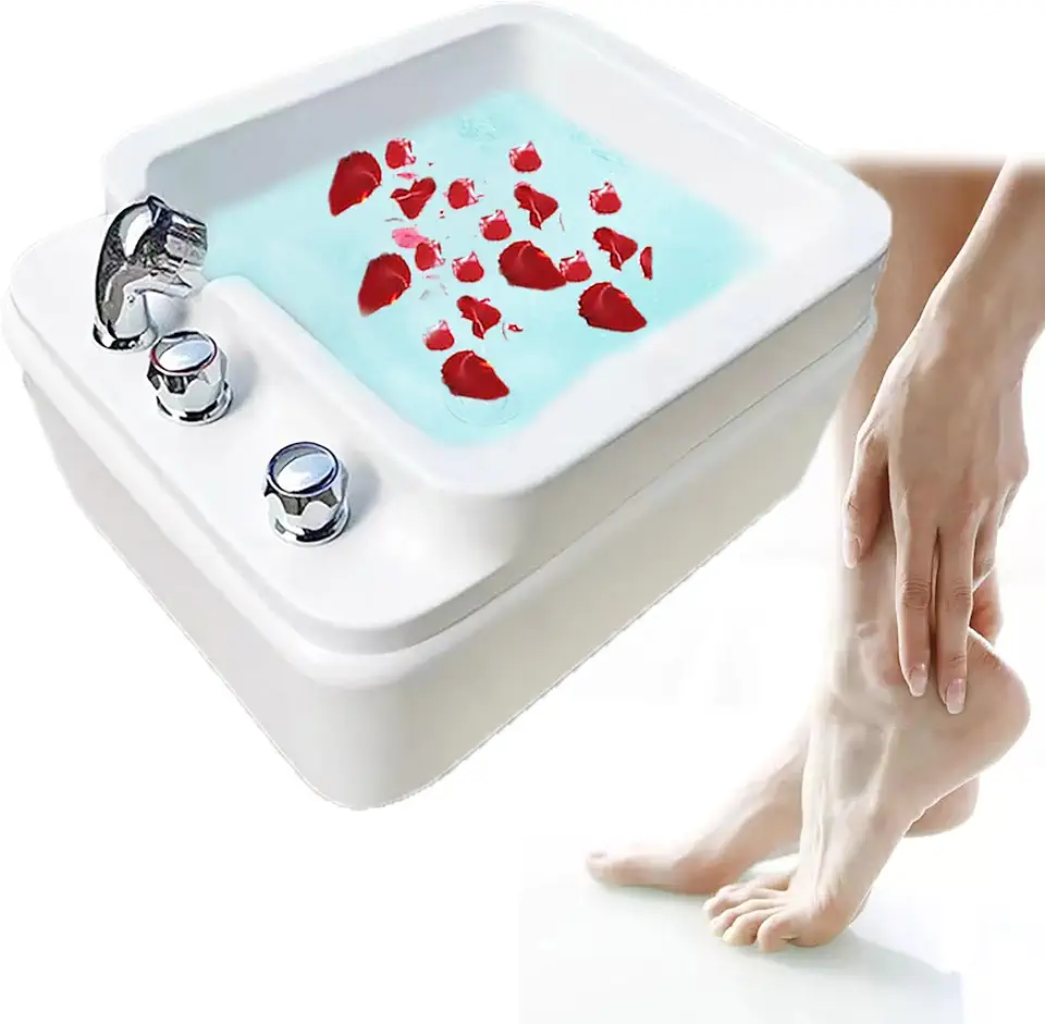 Pedicure Bowl, Foot Bath spa, Foot soak tub, Portable Pedicure Spa Bathtub, Acrylic Bath Basin for Foot Soaking, Foot Soaker Feet Soaking Tub Washing Salon Pedicure Chair Shampoo Sink