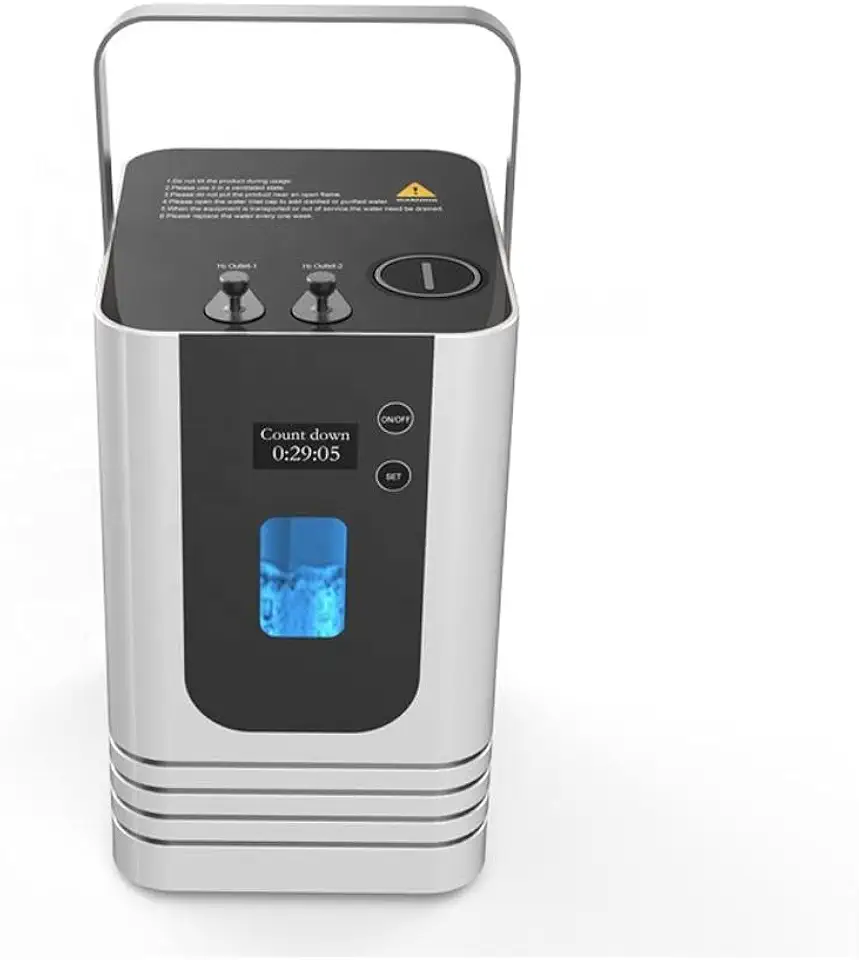 Hydrogen Inhalation Machine with 450(300 H+150 O) ml/min 99.99% High Purity Brown's Gas H2 Water Ionizer PEM Electrolyzer Technology Generator