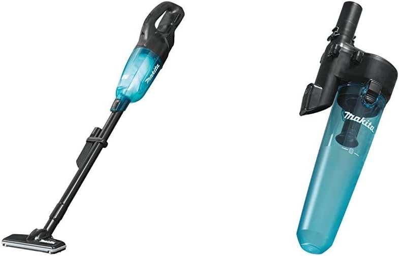 Makita XLC03ZBX4 18V LXT Lithium-Ion Brushless Compact Cordless Vacuum, Trigger w/Lock, Tool Only with 191D72-1 Black Cyclonic Vacuum Attachment w/Lock