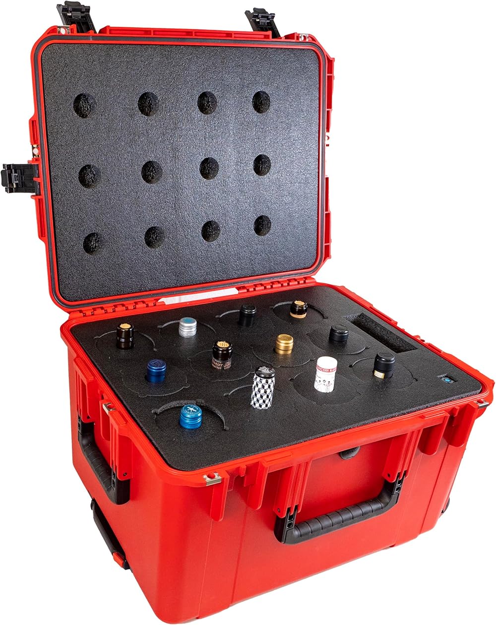 TSA-Approved Premium Wine Travel Case with Wheels - 12 Bottle Airplane Luggage with Foam Inserts for Airport Check-In, Limited Edition