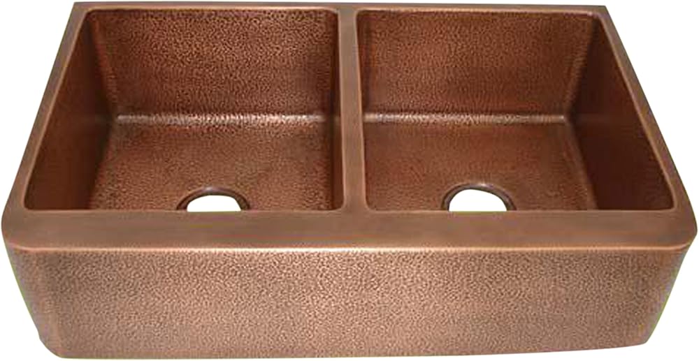 Crosby | Copper Craft Series | Farmhouse Double Bowl Kitchen Sink