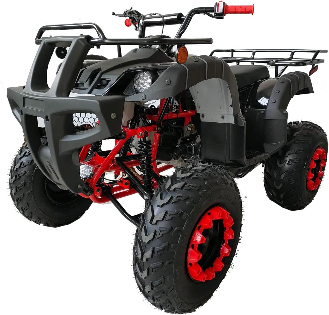 200 ATV Quad 4 Wheelers Utility 200cc ATV Full Size ATV Adult ATVs Big Youth ATVs ( RED )