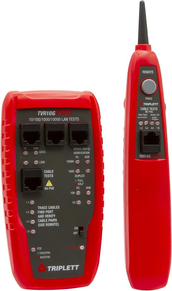 Triplett TVR10G LAN Network Tester (10/100/1000/10000 MB/s)