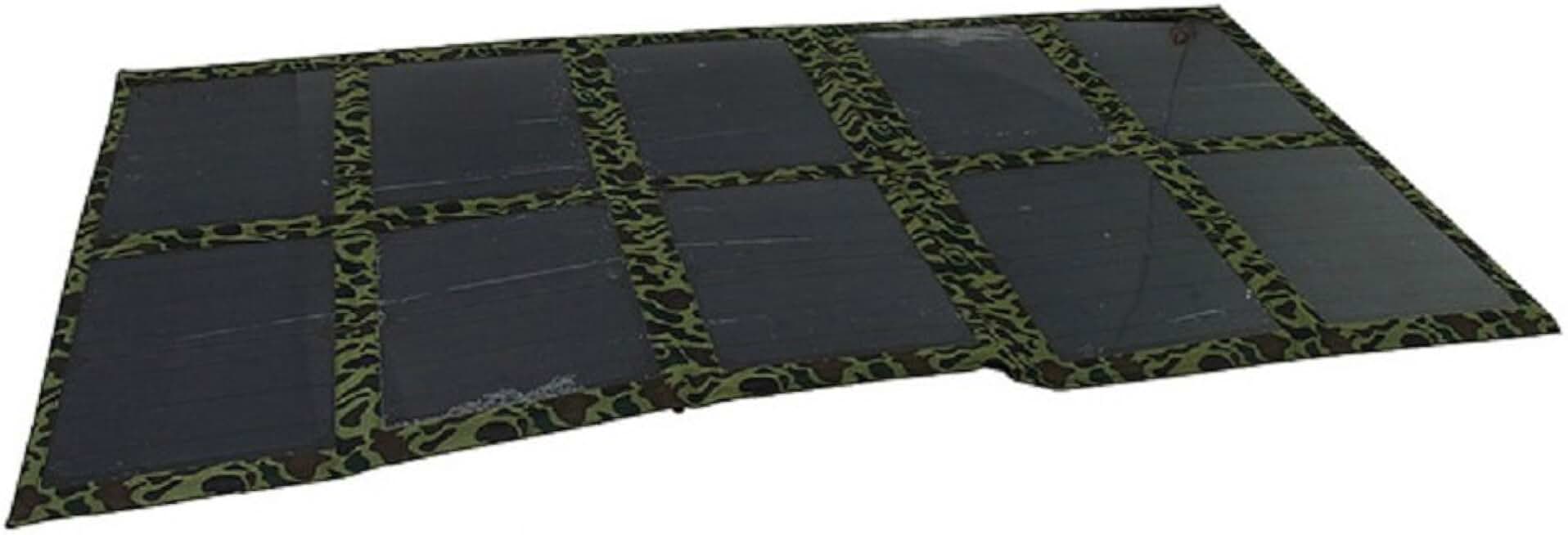 100W Solar Panel Monocrystalline Solar Cell Folding Solar Charger for Laptop/Computer/12V Batteries (Green Camouflage)