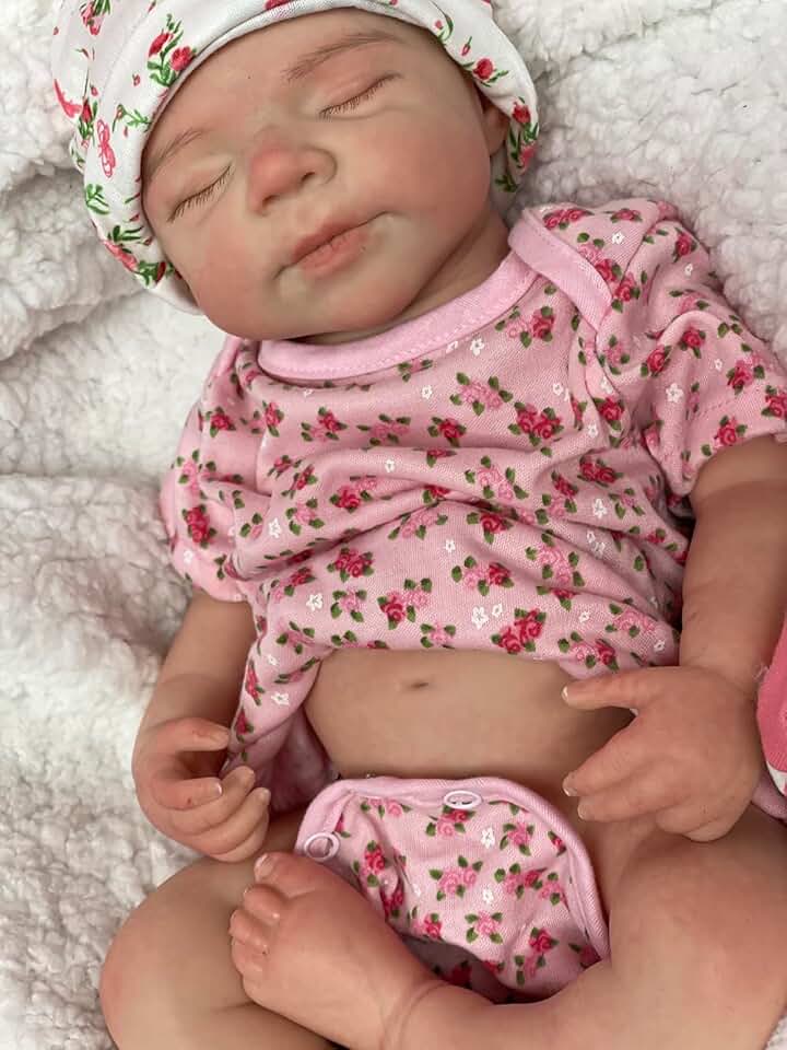 18inch/45cm Pascale Girl Full Body Silicone Baby Dolls,Lifelike Feel Handmade Soft Solid Silicone Newborn Doll Anatomically Correct