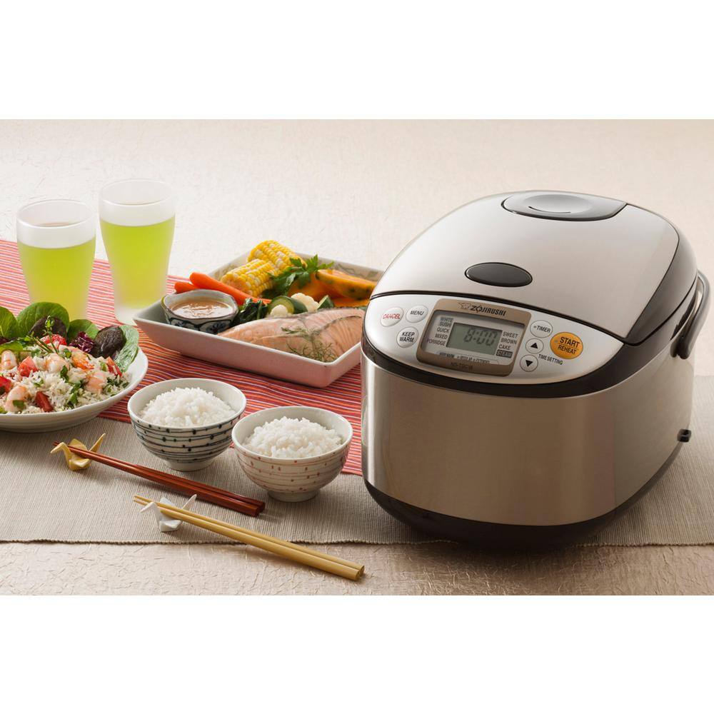 Zojirushi Micom 10-Cup Stainless Steel Rice Cooker with Built-In Timer