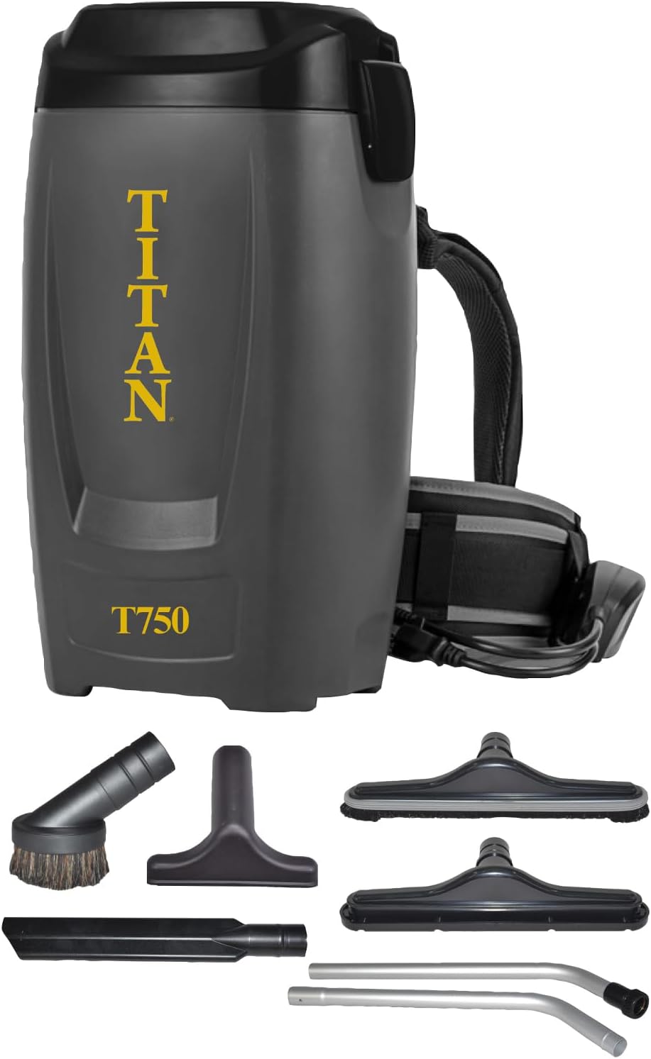 Titan 6-Quart T750 Backpack Vacuum, Black