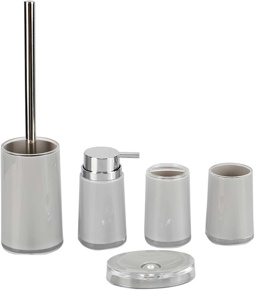 Household Bathroom Toiletries Round Five-Piece Set of Creative Living Household Items(E)