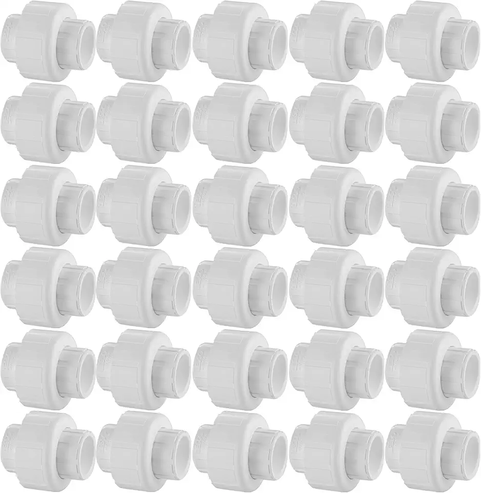 497 Series PVC Pipe Fitting - Union w/O-ring Seal - Schedule 40 (White) - 3/4