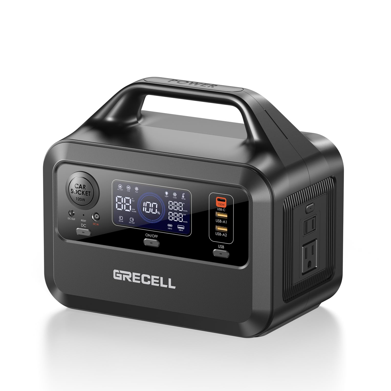 GRECELL Portable Power Station 300W, 230Wh LiFePO4 (LFP) Battery