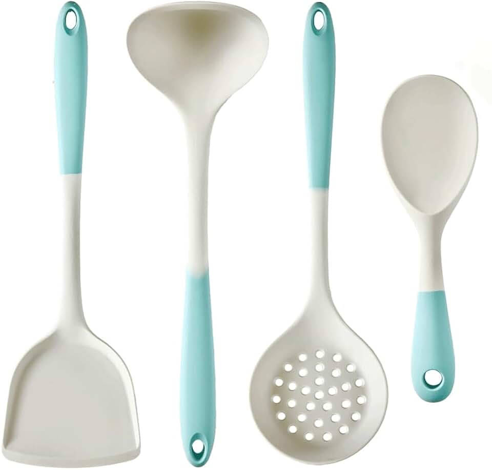 CSCDD Spoon Slotted Spatula Shovel Kitchen Gadget Silicone Cooking Cookware Utensils Kitchen Tools