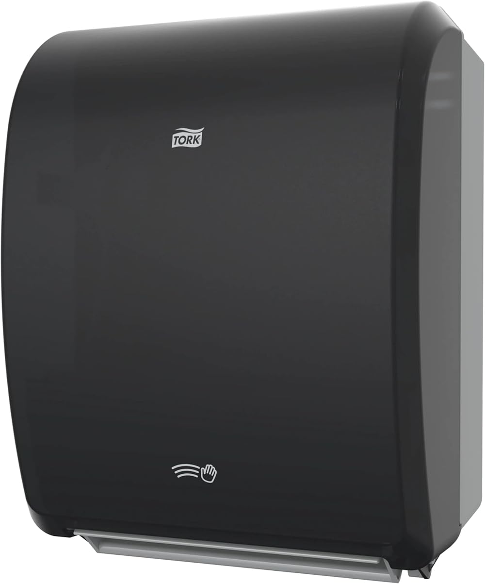 Tork Electronic Hand Towel Roll Dispenser, Black, H71, Durable with Hygienic Customizable Dispensing, 771728