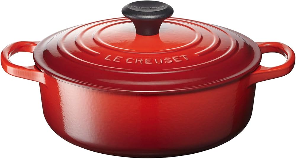 Le Creuset Signature Round Wide 3-1/2-Quart Dutch Oven, Cherry