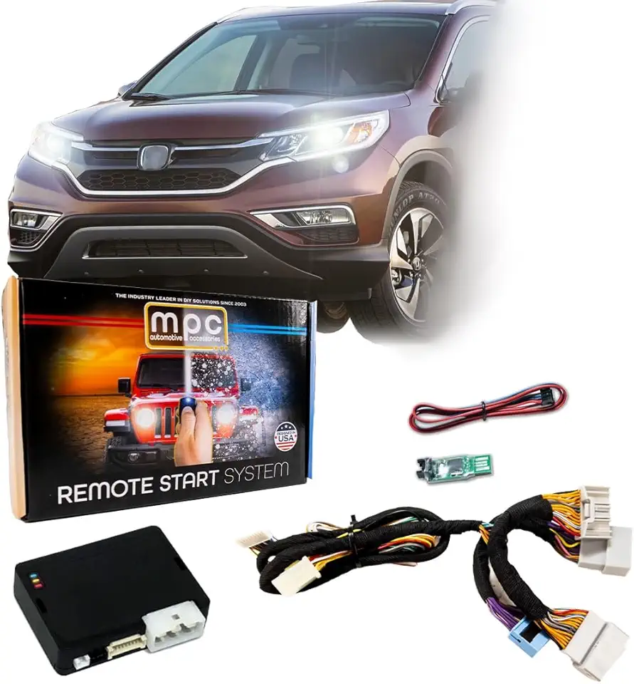 MPC Plug-n-Play Factory Remote Activated Remote Start Kit for 2015-2016 Honda CR-V Push-to-Start - with T-Harness and FlashLink Lite Updater