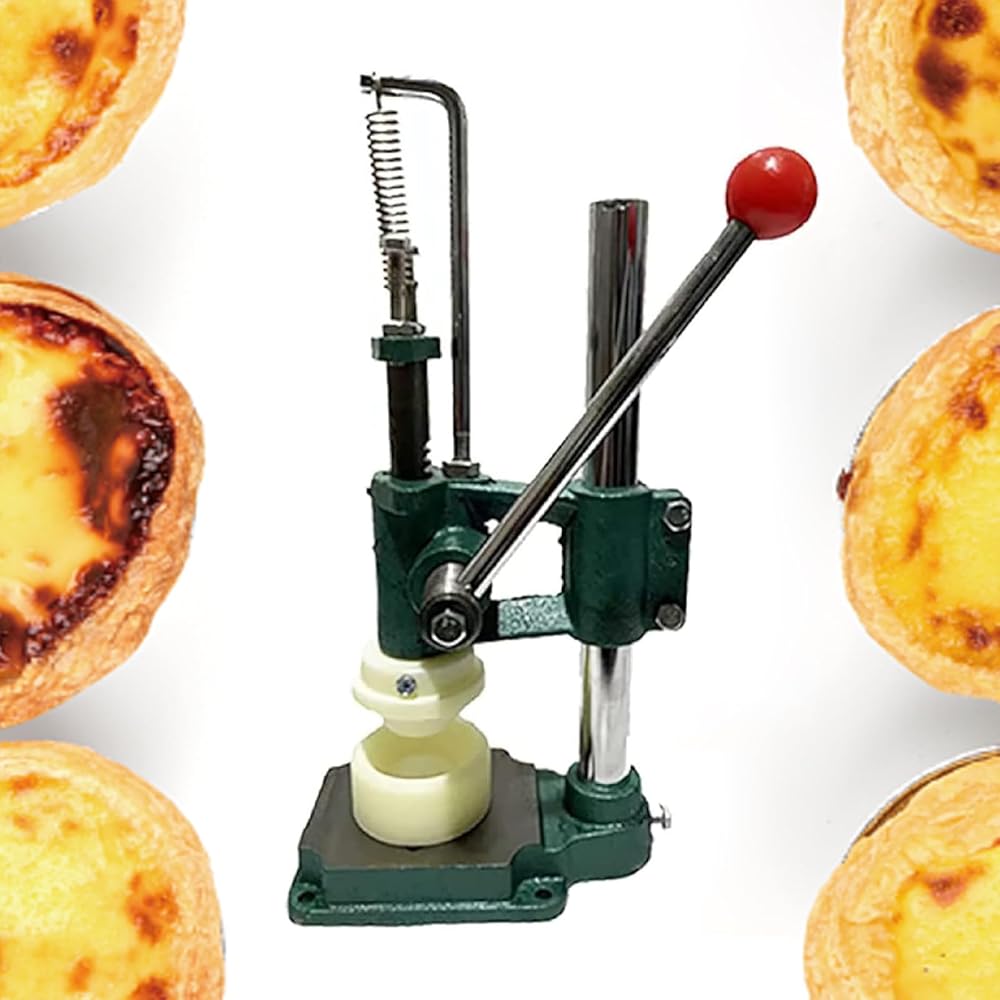 Egg Tart Pressing Machine, Manual Egg Tart Maker Machine, Commercial Egg Tart Molds Custard Tart Shell Mold, Hand Press Making Egg Tart Skin Tool for Home Use,Cake Shop
