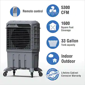 Bonaire Durango 5300 CFM 3-Speed Portable Evaporative Cooler for 1600 sq. ft.