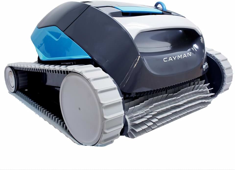 Dolphin Cayman Automatic Robotic Pool Cleaner (2024 Model) — Programmable Weekly Timer, Wall Climbing, Massive Top-Load Filter Bin, HyperBrush — for In-Ground & Above Ground Swimming Pools up to 33FT