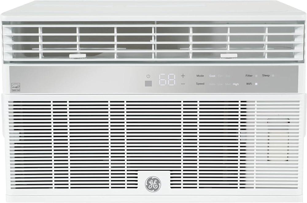 GE AHY08LZ Window Air Conditioner Complete with WiFi & Smart Home Connectivity | Energy Star Certified | Cools up to 350 Square Feet | 115 Volts | White