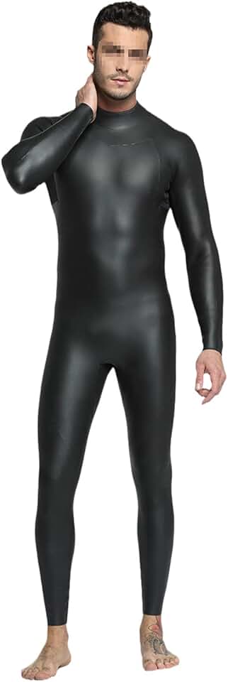 3Mm Mens Triathlon Wetsuit, Ultra Elastic Leather Smooth Skin Wetsuits, Full Wetsuit Open Water Cold