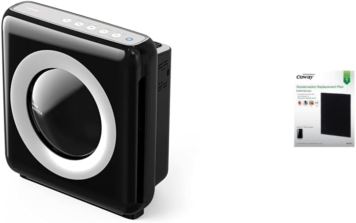 Coway Airmega AP-1512HH True HEPA Air Purifier with Air Quality Monitoring, Auto Mode, Timer, Filter Indicator and Coway AP-1012GH Carbon Filter