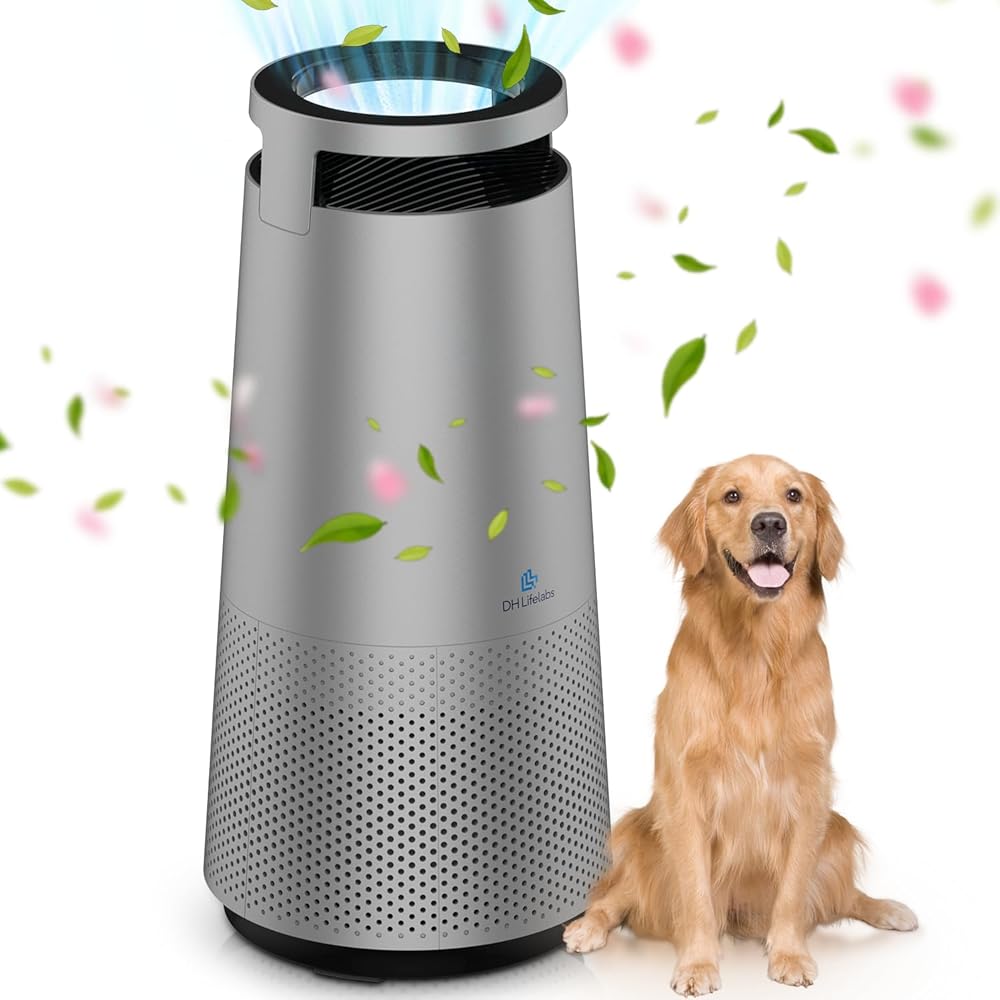 Air Purifier for Home, H13 HEPA Air Purifier Filter Eliminates 99.9% of Mold Bacteria Viruses for Allergies Pets, Ions Clean&Deodorize, Small Air Purifier for 231ft² (Sciaire Mini, Grey)