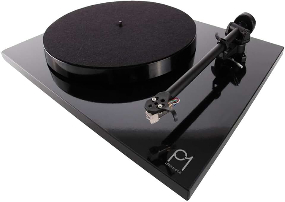 Rega Planar 1 Turntable with Premounted Carbon MM Cartridge (Matte Black)