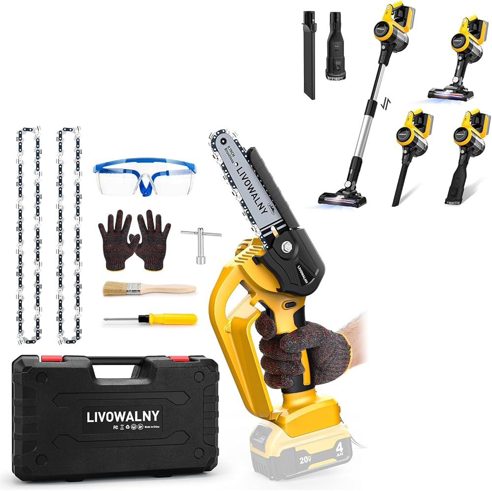 Cordless Mini Chainsaw for Dewalt 20V Batter Cordless Vacuum Cleaner for DeWALT 20v/18v Battery